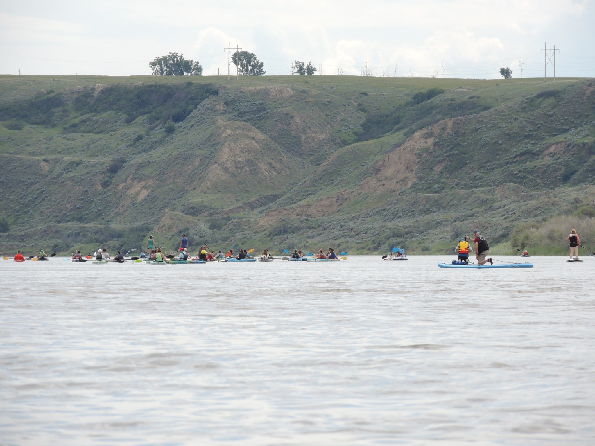 on the river